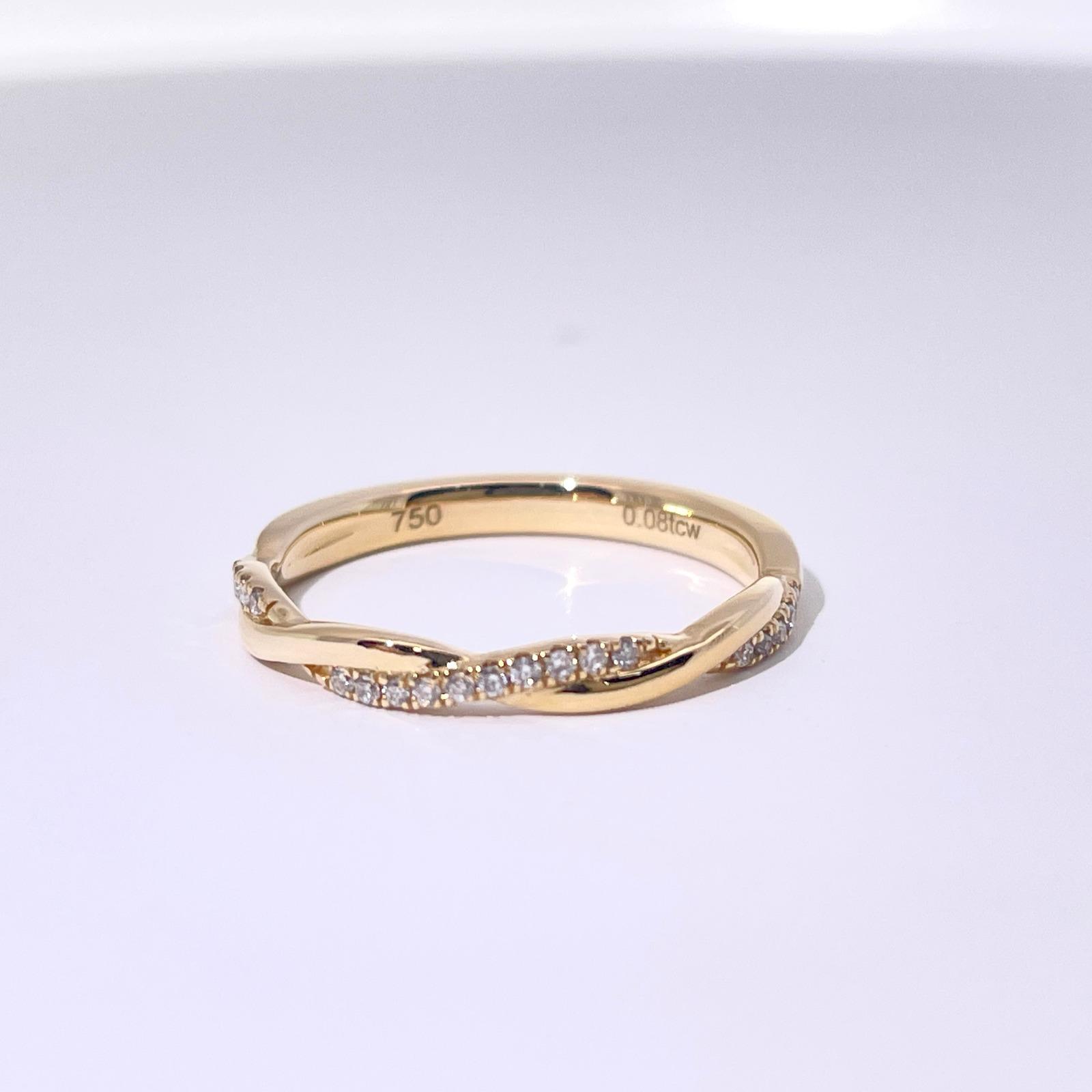 The Golden Tide Ring — Moissanite eternity band